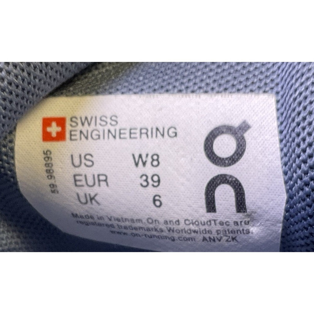 On Running Cloud 5 Surf Cobble Athletic Sneakers Shoes 59.98895 Womens Size 8 - Picture 6 of 8